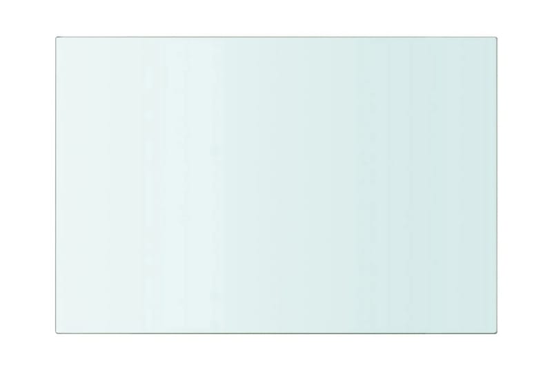 Hyllplan 2 st glas genomskinlig 30x15 cm - Transparent - Hyllplan till garderob - Hyllplan & hyllkonsol