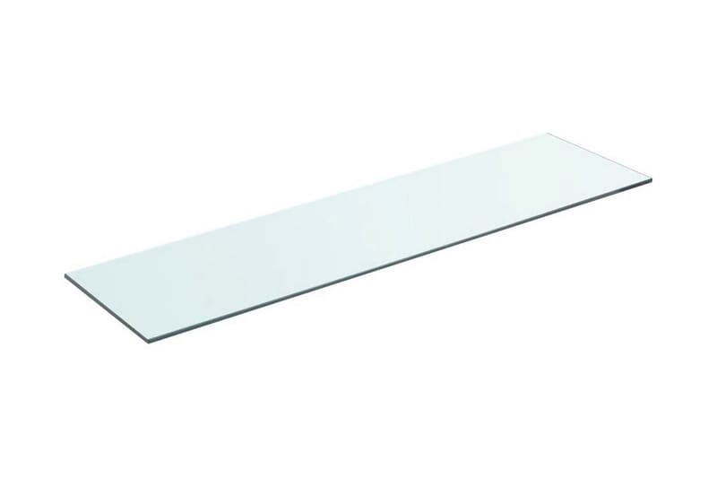 Hyllplan glas genomskinlig 80x20 cm - Transparent - Hyllplan till garderob - Hyllplan & hyllkonsol