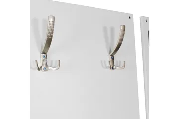 Kapprum Wohnling Väggmonterad hatthylla med spegel, skohylla, spånskiva, modern Vit - Vit - Möbler - Hallmöbler - Möbelset för hall & entre