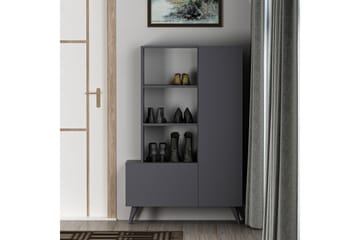 Skohylla Agostina Garderob 80x121 cm Antracit - Hanah Home - Förvaring - Garderober & garderobssystem - Garderobsinredning - Skohylla garderob