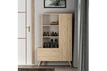 Skohylla Agostina Garderob 80x121 cm Ljusbrun - Hanah Home - Förvaring - Garderober & garderobssystem - Garderobsinredning - Skohylla garderob