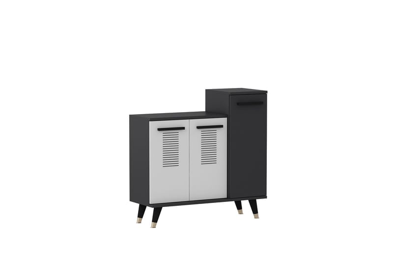 Skohylla Asimo Garderob 90x90,6 cm Antracit/Vit - Hanah Home - Förvaring - Garderober & garderobssystem - Garderobsinredning - Skohylla garderob