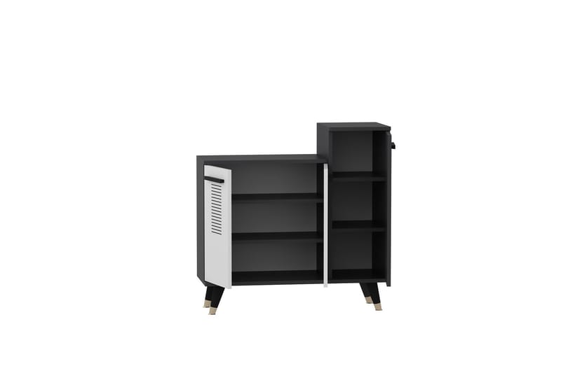 Skohylla Asimo Garderob 90x90,6 cm Antracit/Vit - Hanah Home - Förvaring - Garderober & garderobssystem - Garderobsinredning - Skohylla garderob