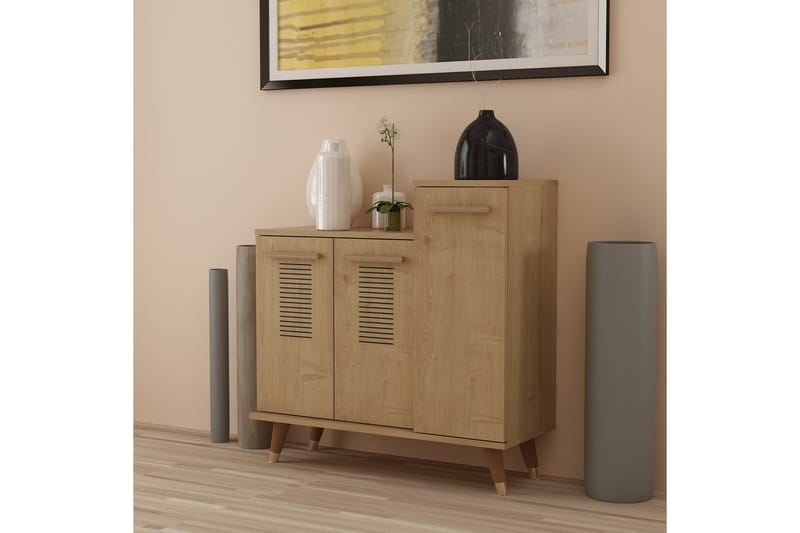 Skohylla Asimo Garderob 90x90,6 cm Brun - Hanah Home - Förvaring - Garderober & garderobssystem - Garderobsinredning - Skohylla garderob