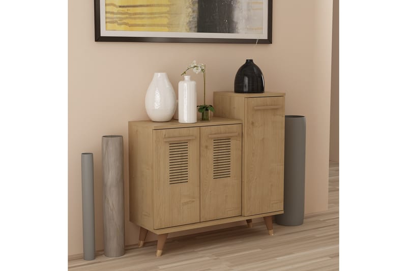 Skohylla Asimo Garderob 90x90,6 cm Brun - Hanah Home - Förvaring - Garderober & garderobssystem - Garderobsinredning - Skohylla garderob
