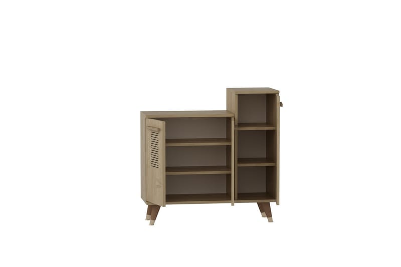 Skohylla Asimo Garderob 90x90,6 cm Brun - Hanah Home - Förvaring - Garderober & garderobssystem - Garderobsinredning - Skohylla garderob