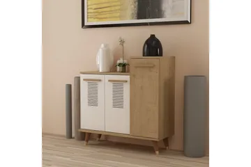 Asimo Skohylla Garderob 90x90,6 cm Brun/Vit - Hanah Home - Förvaring - Garderober & garderobssystem - Garderobsinredning - Skohylla garderob