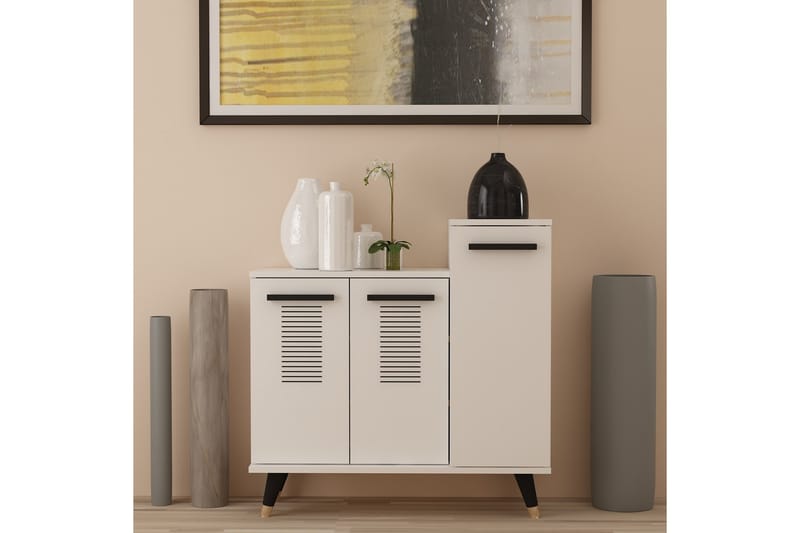Skohylla Asimo Garderob 90x90,6 cm Vit - Hanah Home - Förvaring - Garderober & garderobssystem - Garderobsinredning - Skohylla garderob