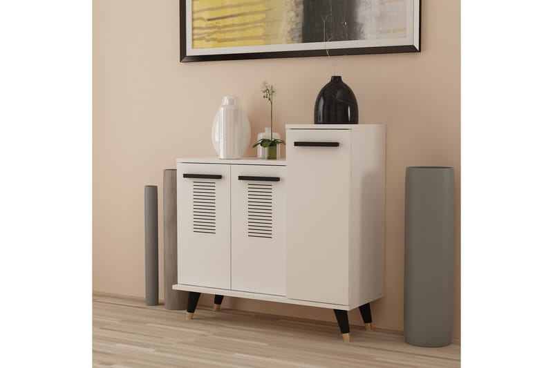 Skohylla Asimo Garderob 90x90,6 cm Vit - Hanah Home - Förvaring - Garderober & garderobssystem - Garderobsinredning - Skohylla garderob