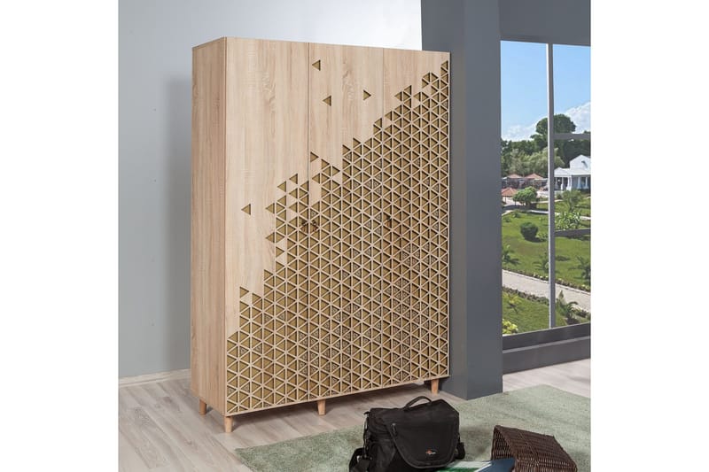 Brokind Garderob 135 cm - Brun - Förvaring - Garderober & garderobssystem - Garderobsskåp