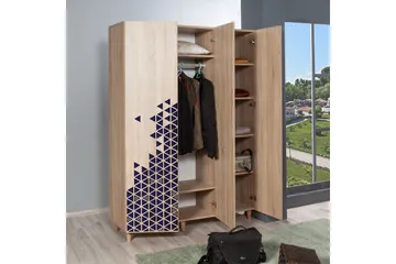 Brokind Garderob 135 cm - Brun/Blå - Förvaring - Garderober & garderobssystem - Garderobsskåp