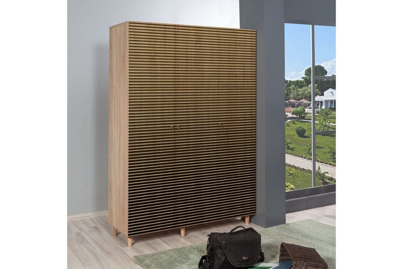Brokind Garderob 135 cm - Brun/Ek - Förvaring - Garderober & garderobssystem - Garderobsskåp