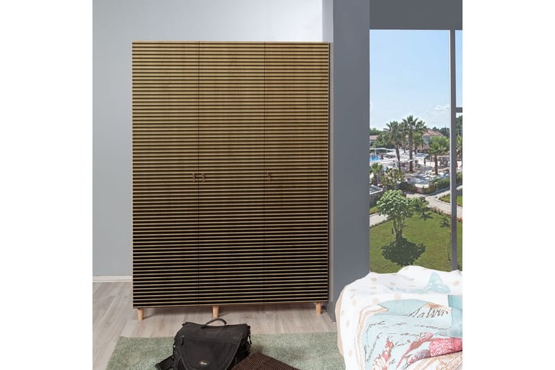 Brokind Garderob 135 cm - Brun/Ek - Förvaring - Garderober & garderobssystem - Garderobsskåp