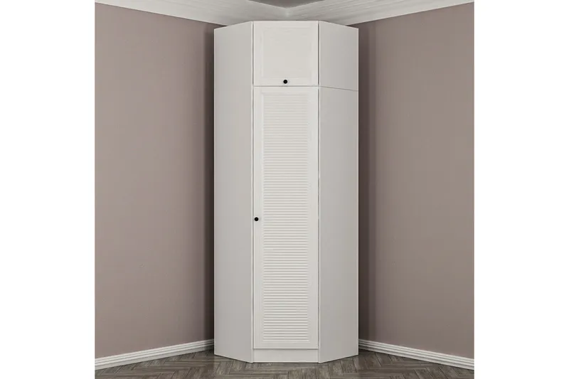 Fruitland Hörngarderob 74 cm - Vit - Förvaring - Garderober & garderobssystem - Garderobsskåp