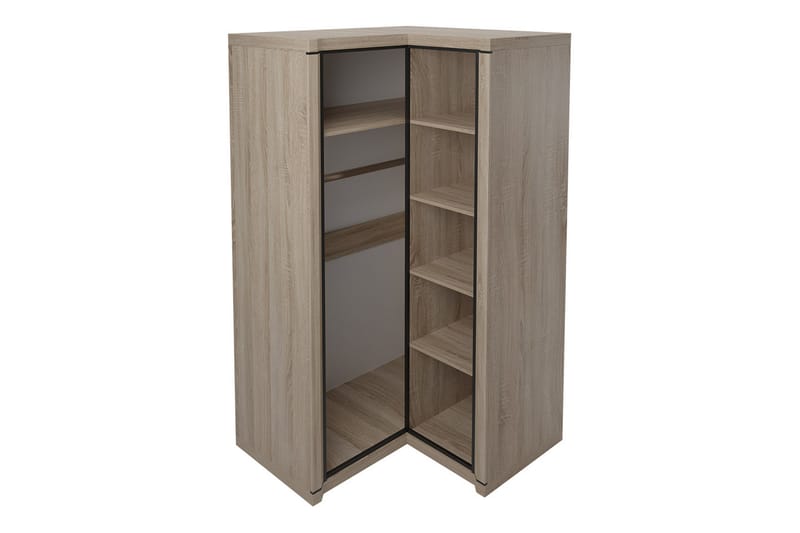 Garderob Dallas 100x58x192 cm - Grå - Förvaring - Garderober & garderobssystem - Garderobsskåp