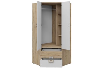 Garderob Hermanboda 87x87x190 cm - Beige/Vit - Förvaring - Garderober & garderobssystem - Garderobsskåp