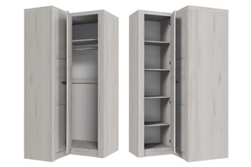 Garderob Indianapolis 106x58x192 cm - VIt - Förvaring - Garderober & garderobssystem - Garderobsskåp