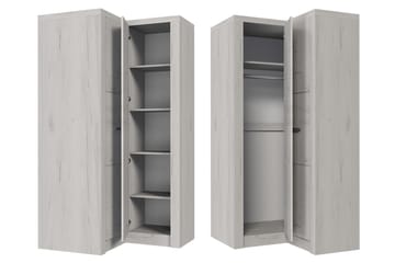 Garderob Indianapolis 106x58x192 cm - Vit - Förvaring - Garderober & garderobssystem - Garderobsskåp