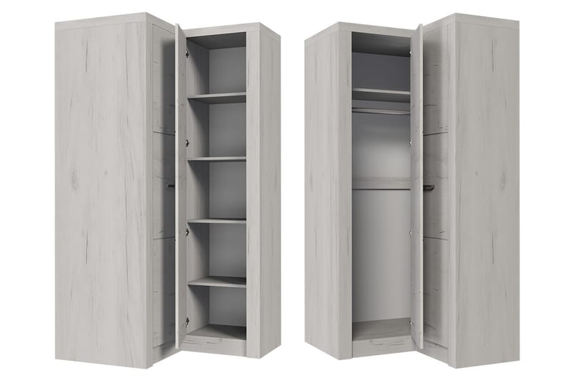 Garderob Indianapolis 106x58x192 cm - Vit - Förvaring - Garderober & garderobssystem - Garderobsskåp