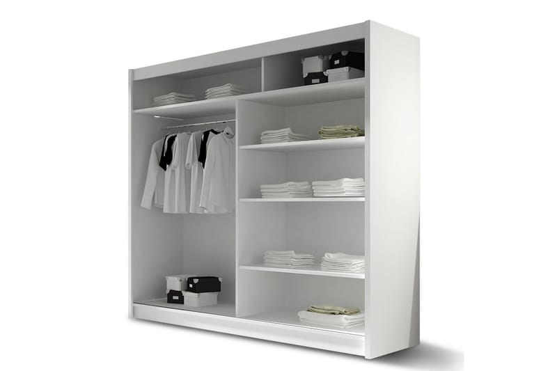 Prag Garderob 180x57x215 cm - Beige - Förvaring - Garderober & garderobssystem - Garderobsskåp