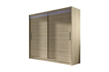 Prag Garderob 180x57x215 cm - Beige - Förvaring - Garderober & garderobssystem - Garderobsskåp