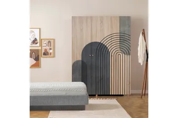 Gladfield Garderob 135x192 cm - Natur - Förvaring - Garderober & garderobssystem