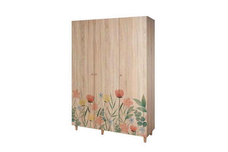Gladfield Garderob 135x192 cm - Natur - Förvaring - Garderober & garderobssystem