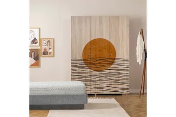 Gladfield Garderob 135x192 cm - Natur - Förvaring - Garderober & garderobssystem