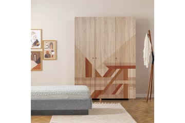 Gladfield Garderob 135x192 cm - Natur - Förvaring - Garderober & garderobssystem