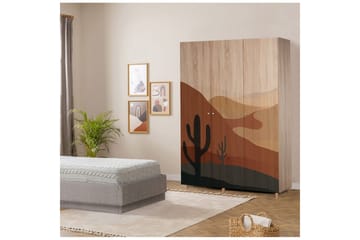 Gladfield Garderob 135x192 cm - Natur - Förvaring - Garderober & garderobssystem