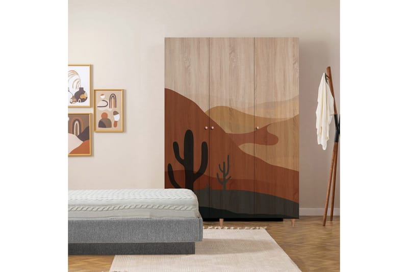 Gladfield Garderob 135x192 cm - Natur - Förvaring - Garderober & garderobssystem