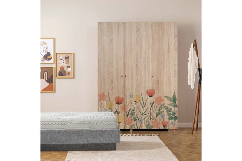 Gladfield Garderob 135x192 cm - Natur - Förvaring - Garderober & garderobssystem