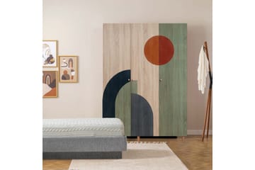 Gladfield Garderob 135x192 cm - Natur - Förvaring - Garderober & garderobssystem