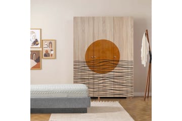 Gladfield Garderob 135x192 cm - Natur - Förvaring - Garderober & garderobssystem