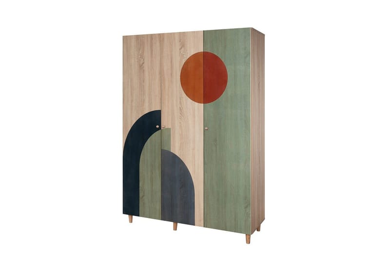 Gladfield Garderob 135x192 cm - Natur - Förvaring - Garderober & garderobssystem
