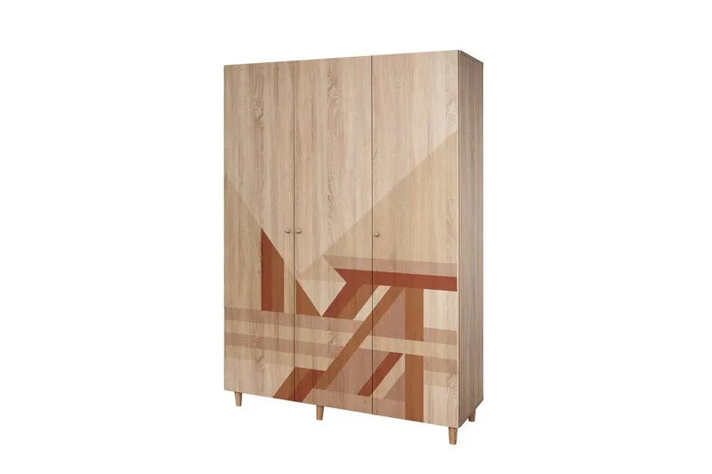 Gladfield Garderob 135x192 cm - Natur - Förvaring - Garderober & garderobssystem