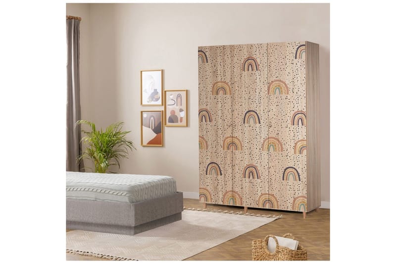 Gladfield Garderobsskåp 135x192 cm - Förvaring - Garderober & garderobssystem
