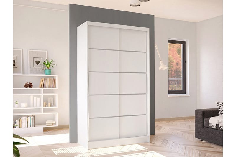 Glenmore Garderob 100 cm i Målat Trä - Vit - Förvaring - Garderober & garderobssystem