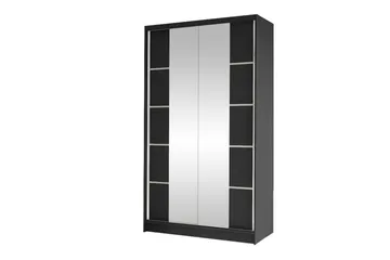 Glenmore Garderob m. Spegel Black - Förvaring - Garderober & garderobssystem