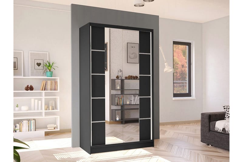 Glenmore Garderob m. Spegel Black - Förvaring - Garderober & garderobssystem