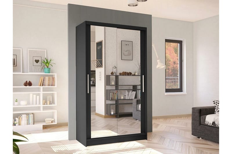 Glenmore Garderob m. Spegel Black - Förvaring - Garderober & garderobssystem