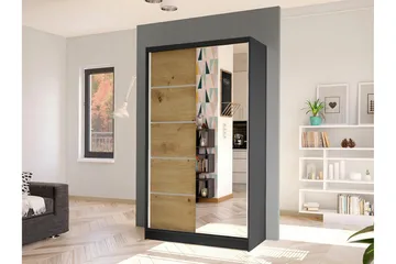 Glenmore Garderob m. Spegel Black - Förvaring - Garderober & garderobssystem