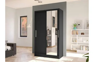 Glenmore Garderob m. Spegel Black - Förvaring - Garderober & garderobssystem