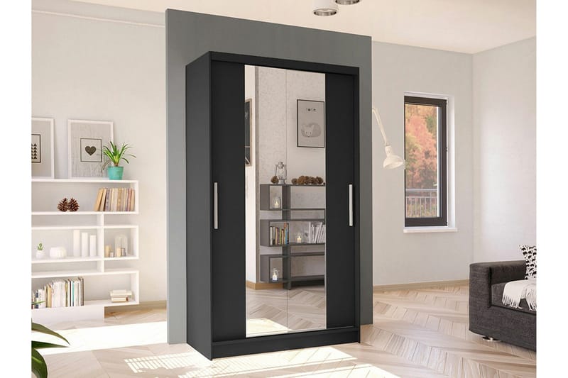 Glenmore Garderob m. Spegel Black - Förvaring - Garderober & garderobssystem