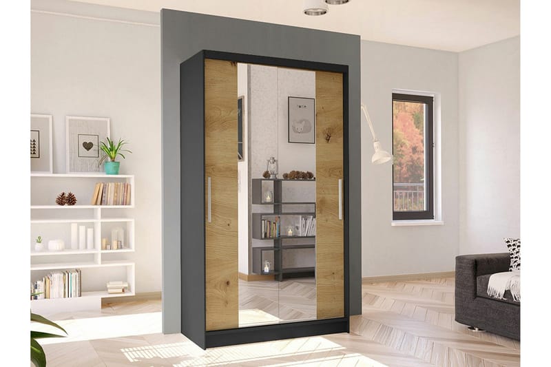 Glenmore Garderob m. Spegel Black - Förvaring - Garderober & garderobssystem