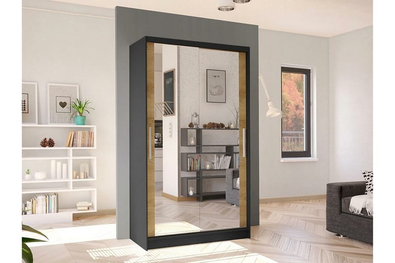 Glenmore Garderob m. Spegel Black - Förvaring - Garderober & garderobssystem