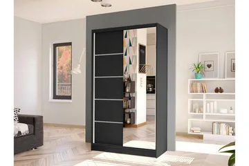 Glenmore Garderob m. Spegel Black - Förvaring - Garderober & garderobssystem