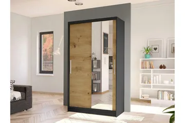 Glenmore Garderob m. Spegel Black - Förvaring - Garderober & garderobssystem