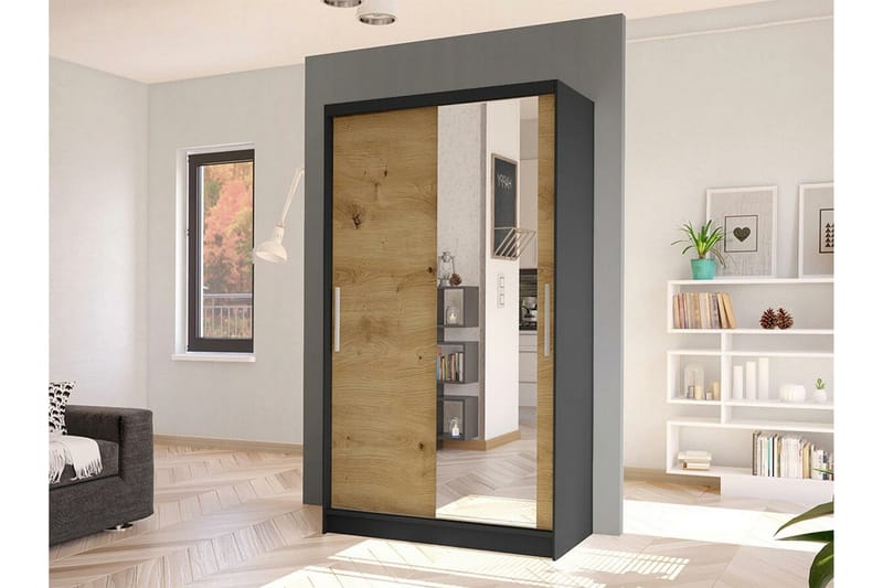 Glenmore Garderob m. Spegel Black - Förvaring - Garderober & garderobssystem