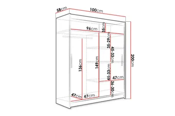 Glenmore Garderob m. Spegel Brown - Förvaring - Garderober & garderobssystem